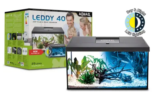 [AQ124383] Aquael Aquarium Set Leddy 40 Black Day & Night