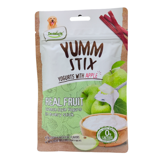 [DL11957] Dentalight Yumm Stix For Dogs-Wet & Soft - Yogurts With Apple 70gm