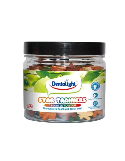 [DL09596] Dentalight Star trainers For Dog -  Assorted flavour 150gm