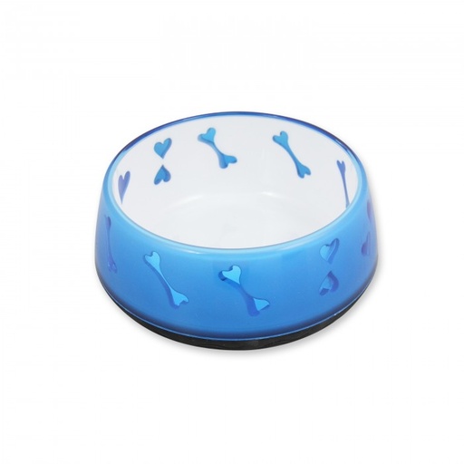 [AP5729] afp-All for Paws Dog Love Bowl Pet Food Dish Blue Medium