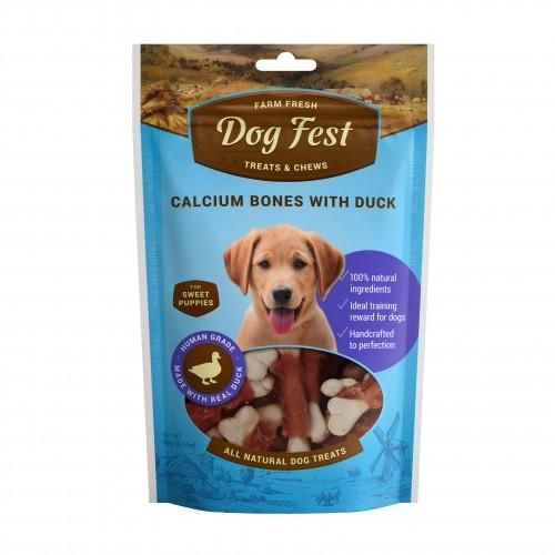 [79711786] Dog Fest Calcium Bones with Duck for Puppies 90gm / 3.17oz