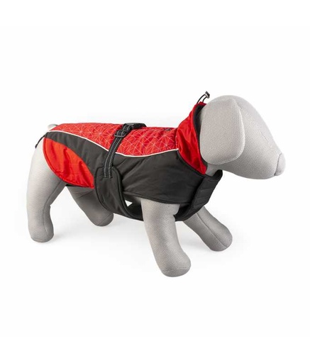 [LR13239] Duvo+ Dog Jacket Hi Vis Casual Red / Black XL