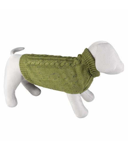 [LR13227] Duvo+ Dog Sweater Cozy Green Medium