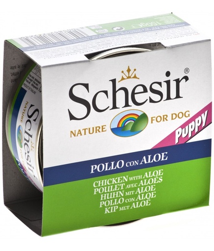 [C01064263] Schesir Chicken With Aloe Puppy Dog Can Wet Food 150gm